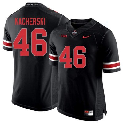 Men's Ohio State Buckeyes #46 Cade Kacherski Blackout Nike NCAA College Football Jersey January CIR2844IN